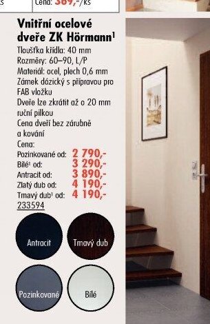 Vnitřní ocelové dveře ZK Hörmann