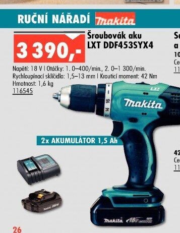 Šroubovák aku LXT DDF453SYX4
