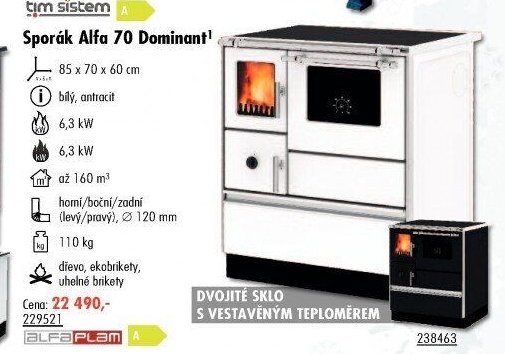 Sporák Alfa 70 Dominant