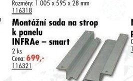 Montážní sada na strop k panelu INFRAe – smart