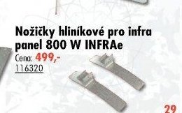 Nožičky hliníkové pro infra panel 800 W INFRAe