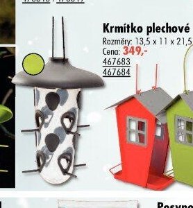 Krmítko plechové