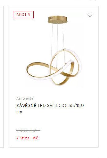 Ambiente ZÁVĚSNÉ LED SVÍTIDLO, 55/150 cm