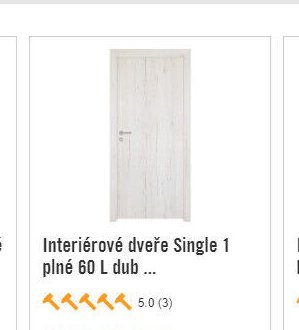 Interiérové dveře Single 1 plné 60 L dub