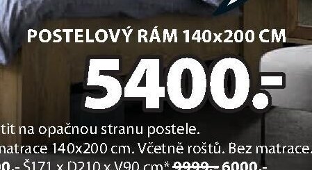 POSTELOVÝ RÁM MANDERUP