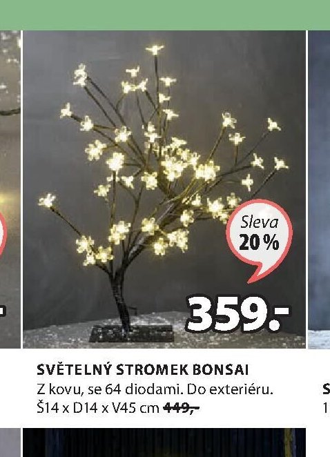 SVĚTELNÝ STROMEK BONSAI