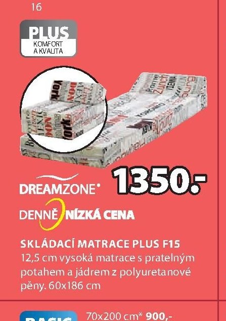 Skládací matrace PLUS F15
