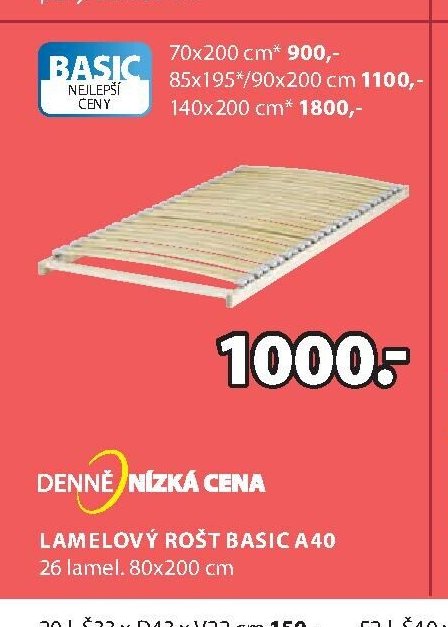 Lamelový rošt BASIC A40
