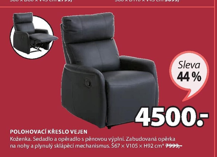POLOHOVACÍ KŘESLO VEJEN