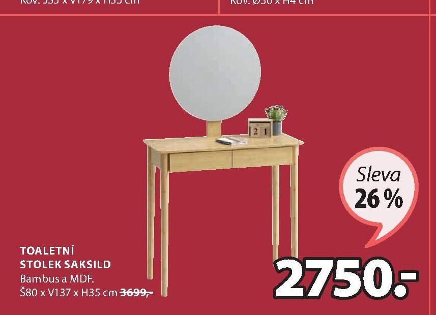 TOALETNÍ STOLEK SAKSILD
