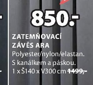 ZATEMŇOVACÍ ZÁVĚS ARA
