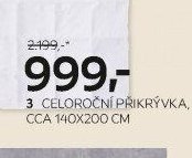 3 CELOROČNÍ PŘIKRÝVKA, CCA 140X200 CM