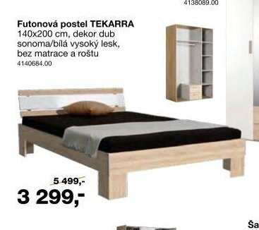 Futonová postel TEKARRA 140x200 cm