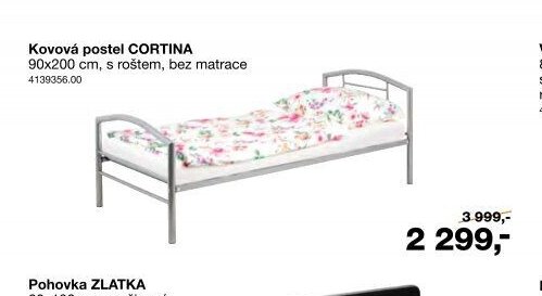 Kovová postel CORTINA