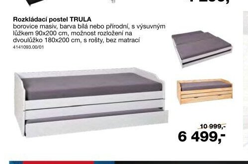 Rozkládací postel TRULA