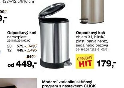Odpadkový koš nerez/plast