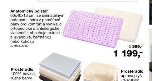 Anatomický polštář