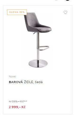 Novel BAROVÁ ŽIDLE, šedá