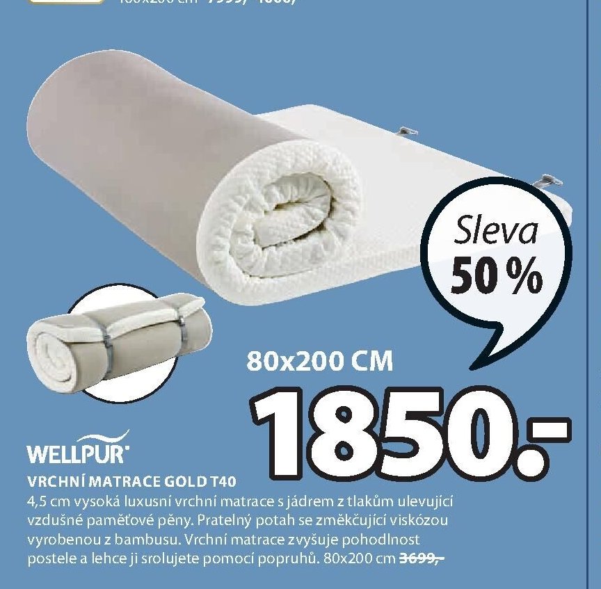 Vrchní matrace GOLD T40