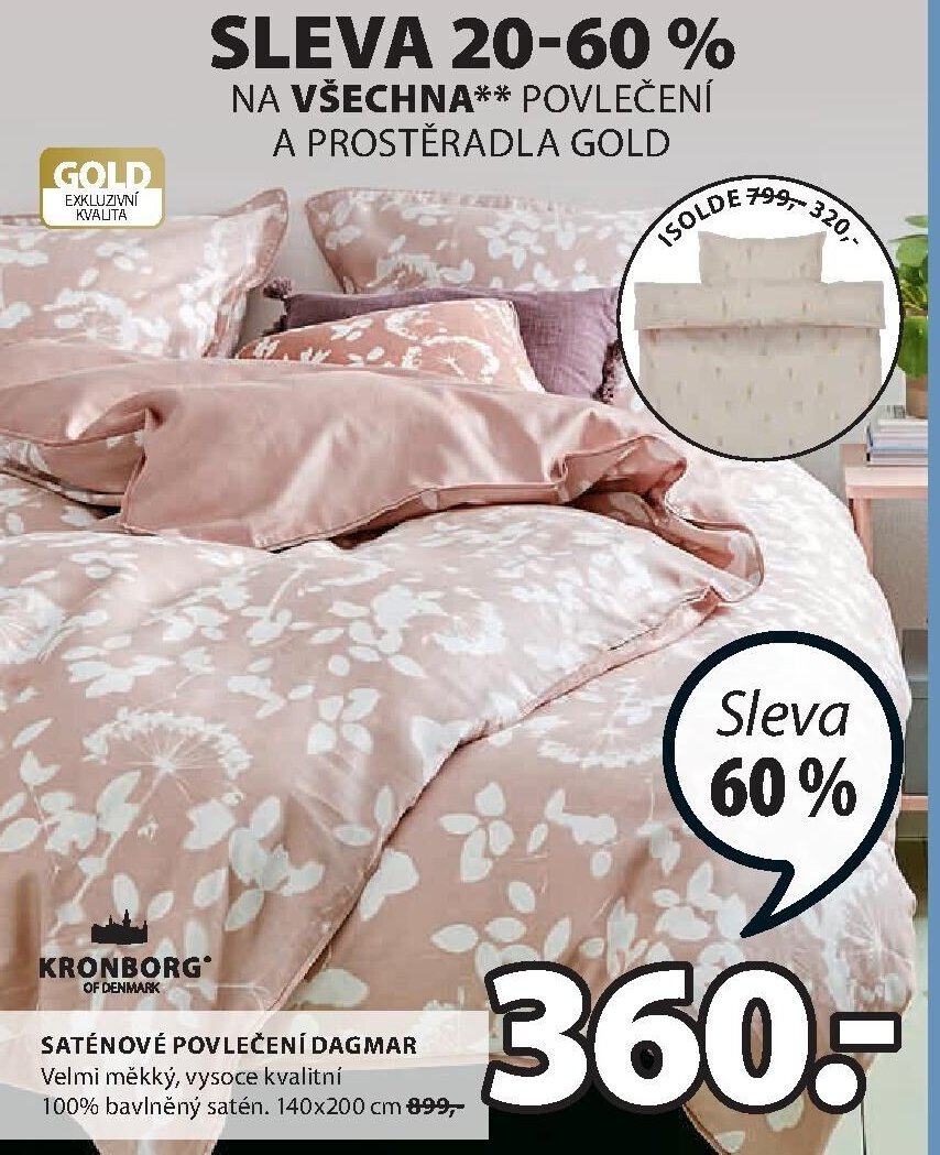 Povlečení a prostěradla GOLD