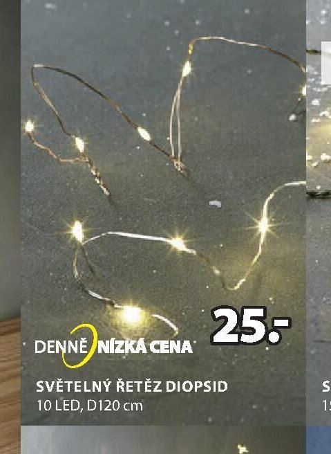 Světelný řetěz Diopsid 10 LED, D120 cm