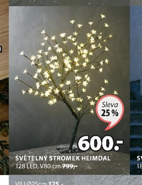 Světelný stromek Heimdal 128 LED, V80 cm