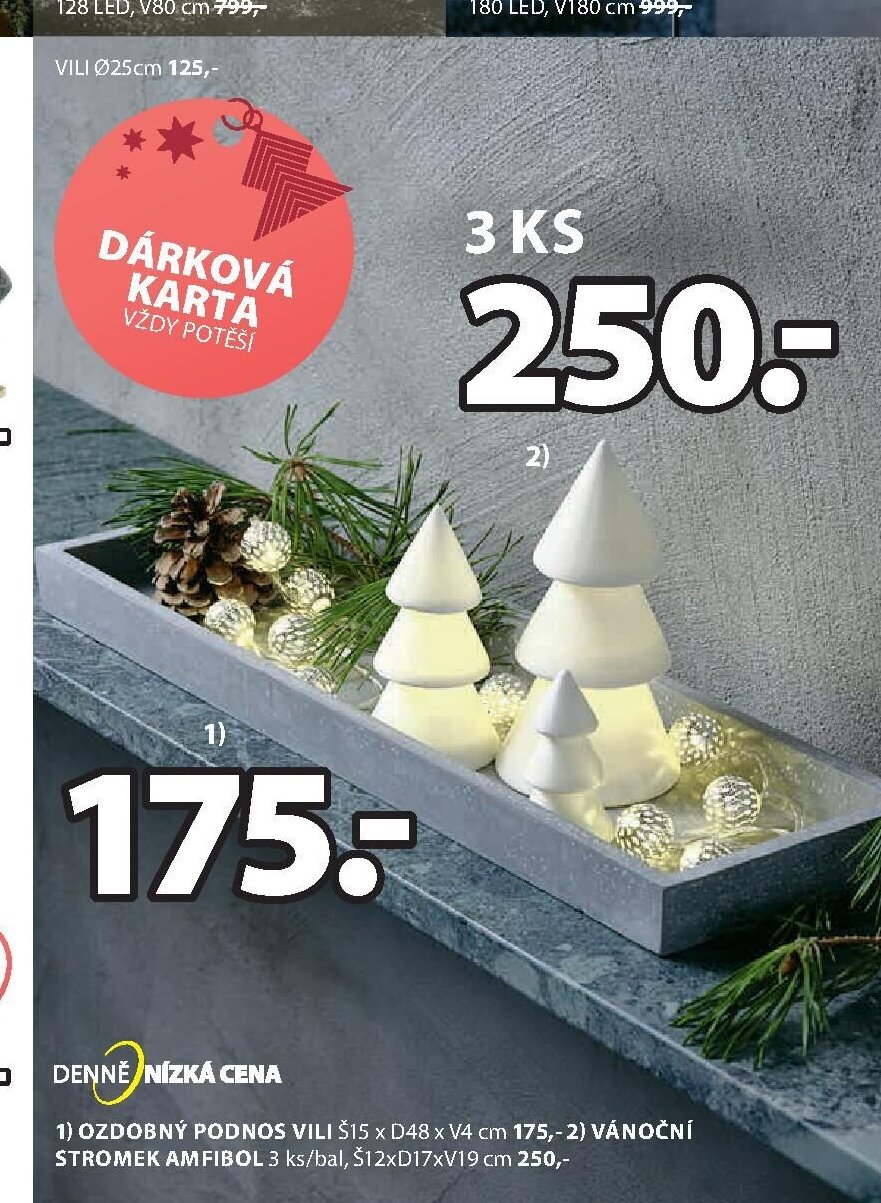 Ozdobný podnos Vili Š15 x D48 x V4 cm
