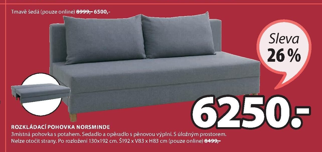 Rozkládací pohovka NORSMINDE