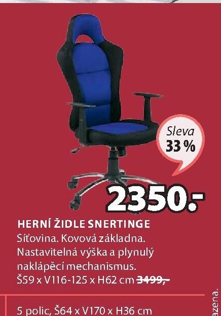 Herní židle SNERTINGE