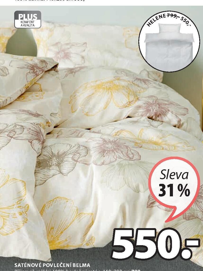Saténové povlečení BELMA