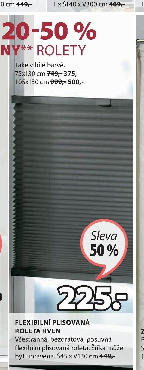 FLEXIBILNÍ PLISOVANÁ ROLETA HVEN