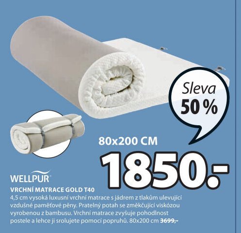 Vrchní matrace GOLD T40