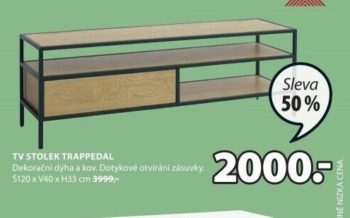 TV stolek TRAPPEDAL