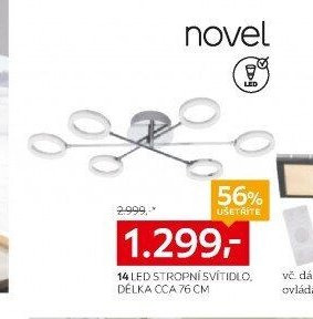14 LED STROPNÍ SVÍTIDLO, DÉLKA CCA 76 CM
