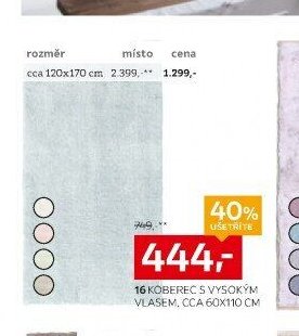 16 KOBEREC S VYSOKÝM VLASEM, CCA 60X110 CM