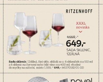Sada sklenic, 12dílná