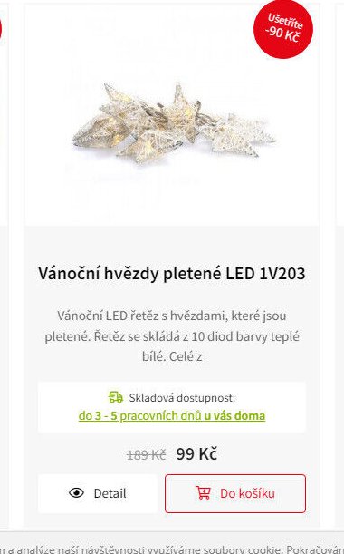 Vánoční hvězdy pletené LED 1V203