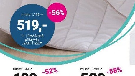 Prošívaná přikrývka SANITIZED