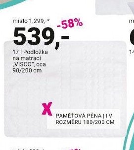 Podložka na matraci VISCO
