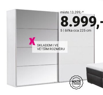ŠATNÍ SKŘÍŇ S POSUVNÝMI DVEŘMI