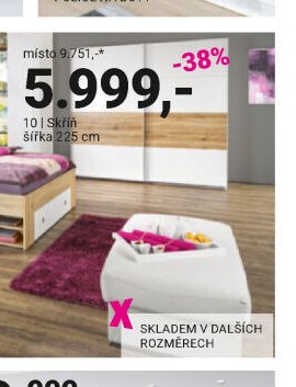 Skříň šířka 225 cm