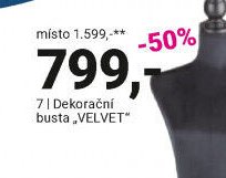 Dekorační busta „VELVET“