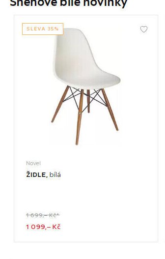 ŽIDLE, bílá