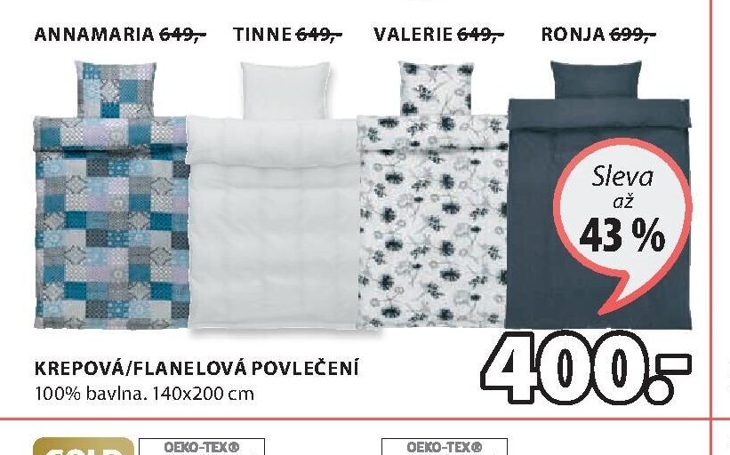 KREPOVÁ/FLANELOVÁ POVLEČENÍ