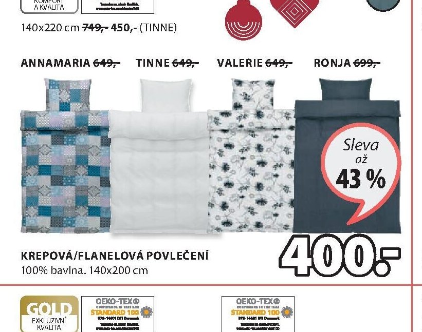 Krepová/flanelová povlečení