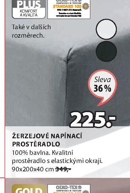 Žerzejové napínací prostěradlo