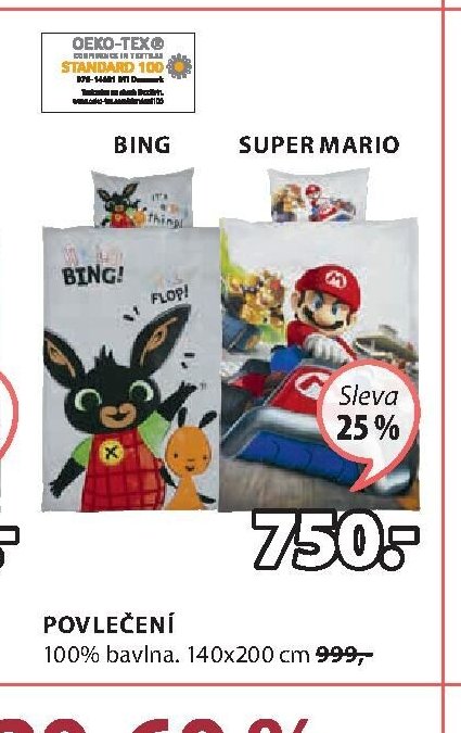 Povlečení (Bing, Super Mario)