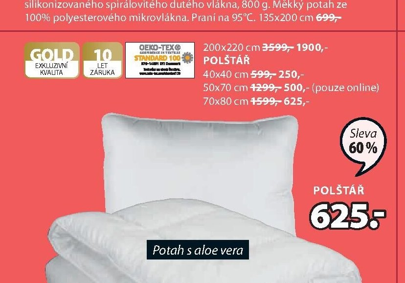GOLD Polštář