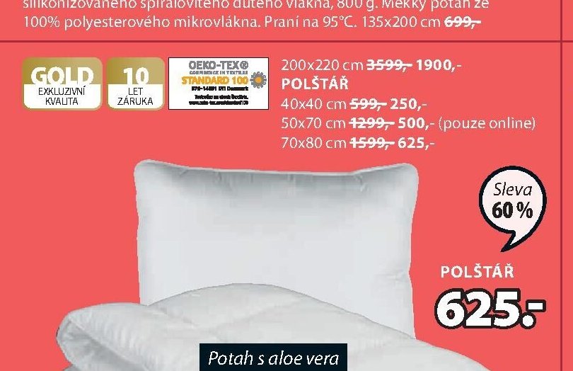 GOLD Polštář