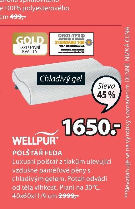 WELLPUR Polštář FEDA